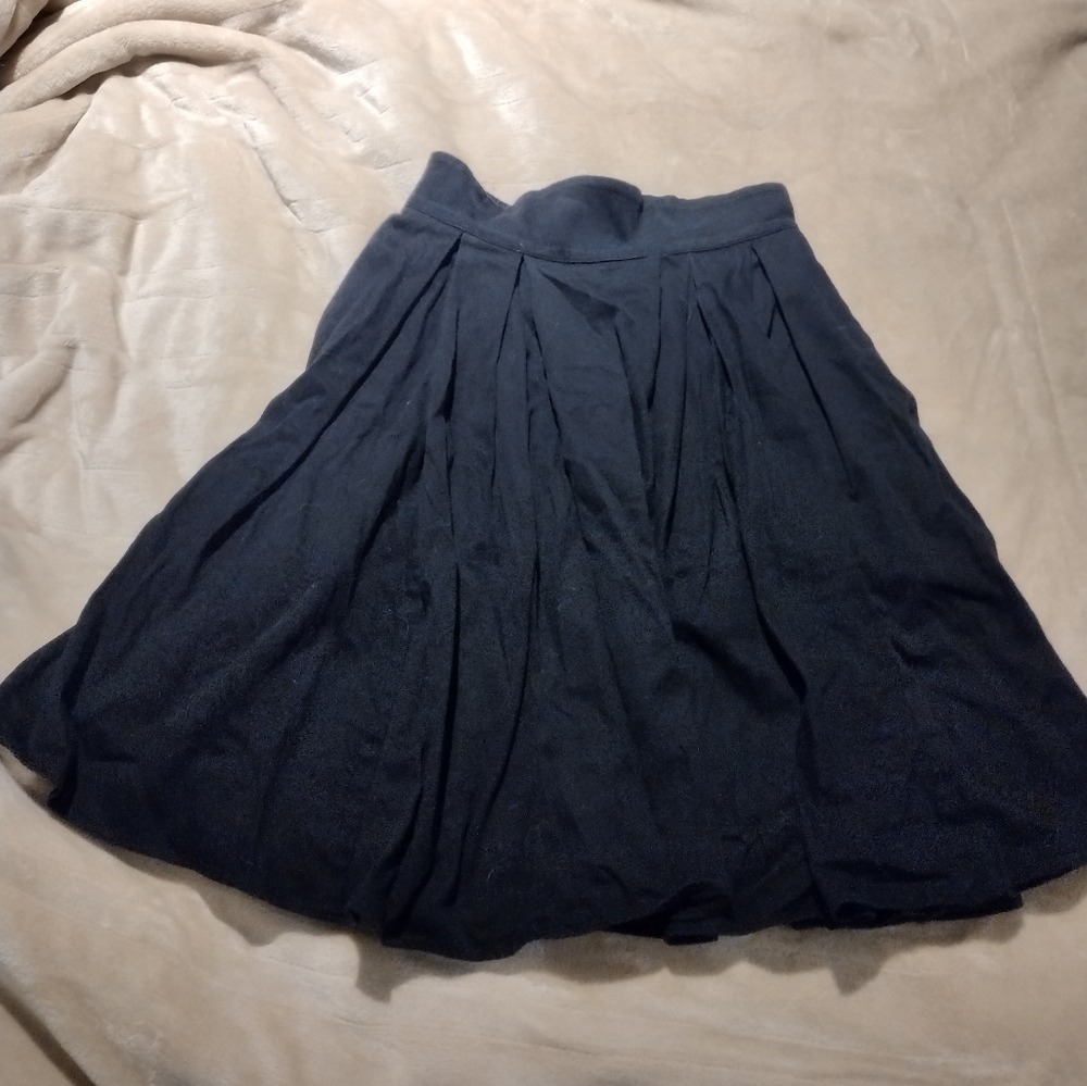 Laura Byrnes California Little Jun Skirt Black pinup couture full circle retro